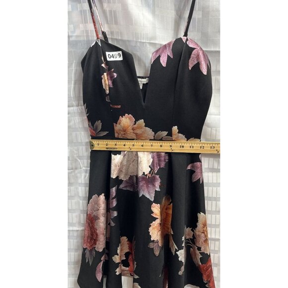 Charlotte Russe Women/junior Dress Size M Black Floral Print - Picture 4 of 15